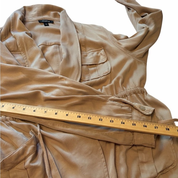 Torrid Drape Front Anorak jacket, utility tie front drawstring -Size 00/10-M/L - Picture 10 of 13